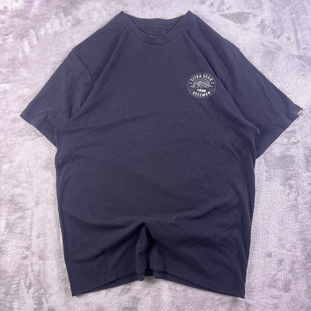 Sitka Gear Bozeman T Shirt Mens Medium Black Hunting Outdoor Graphic Tee